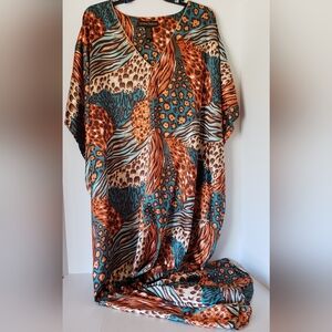 Women's Colorful Animal Print Kaftan One Size